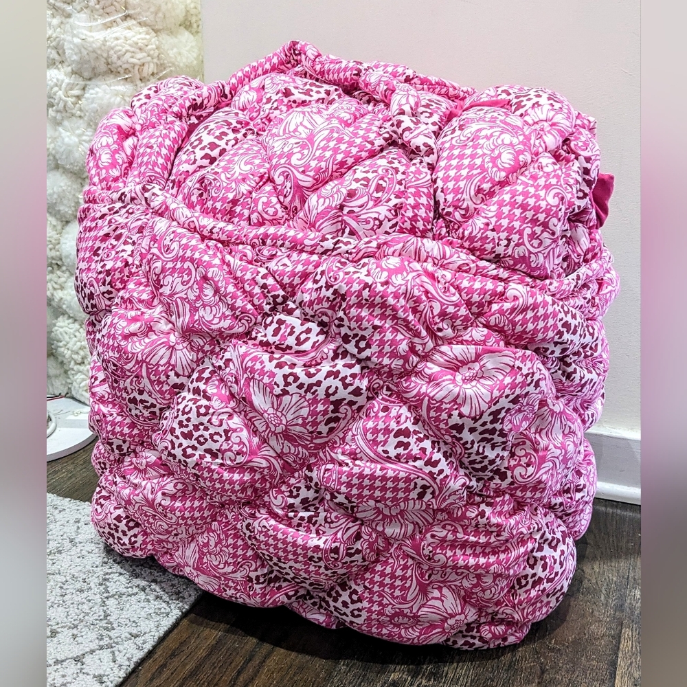 NEW Juicy Coulture FULL QUEEN 3pc Cloud Bubble Comforter + Shams BONUS Tote Bag